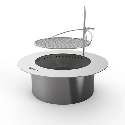 Zentro Stainless Steel Fire Pit Insert, Fire Pit Grill Insert